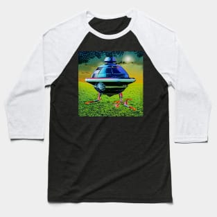 Cool UFO on lawn Baseball T-Shirt